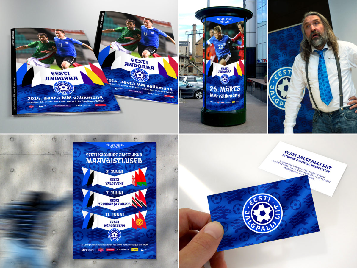 The project involved a new visual identity for Eesti Jalgpalliliit.