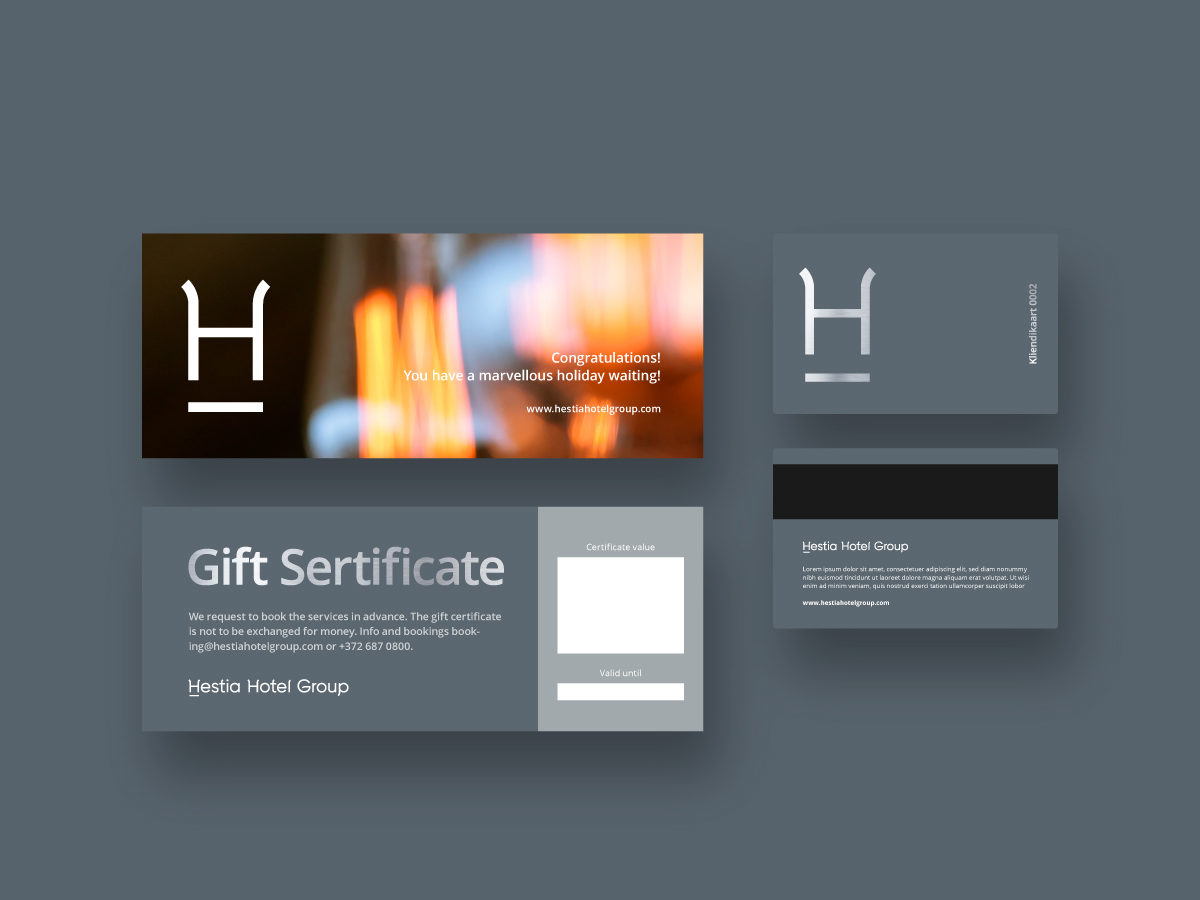 This project involved a new name, concept and visual identity for Hestia, a Baltic hotels group.